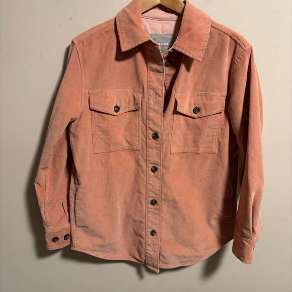 Everlane The Corduroy Oversized Shirt Jacket Shacket Blush Pink- Size XS - Picture 3 of 12